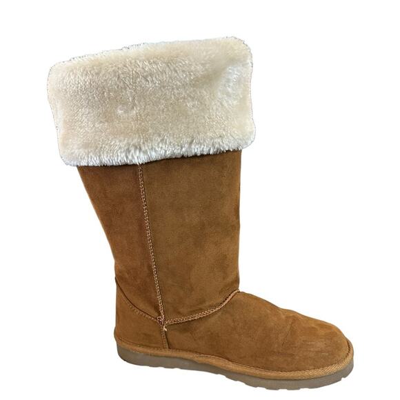 ARIZONA Jean company Syrus Brown faux suede faux fur Lined boots size 7 - Picture 4 of 10